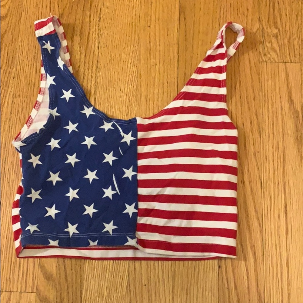 American Flag Crop Top